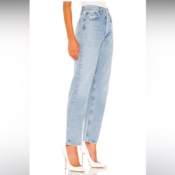 AGOLDE 90's Mid Rise Loose Fit in Snapshot (Fits High Rise; fits size 24/25) - Picture 3 of 9